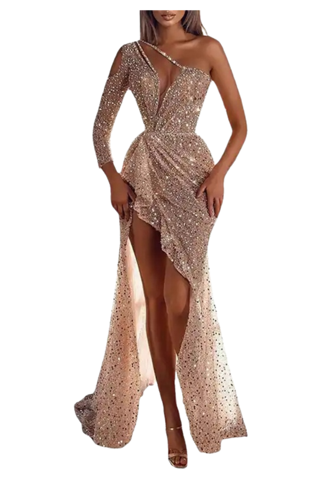 Luxury Autumn-Winter Trendy Women’s Dress – Chic & Elegant Night Look ✨