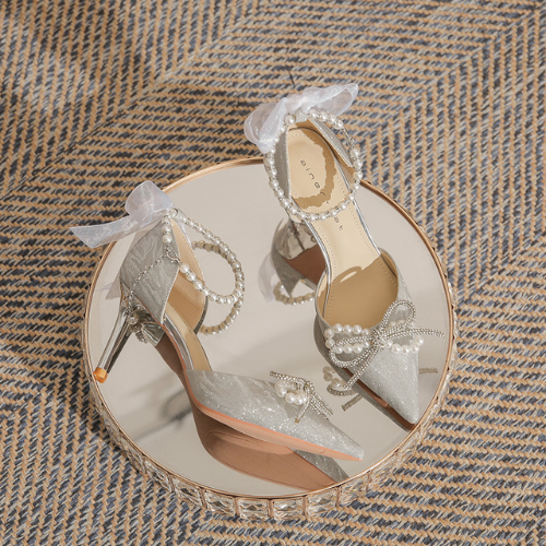 2025 Fashion Slip on Slingback Thin s Ladies High Heel